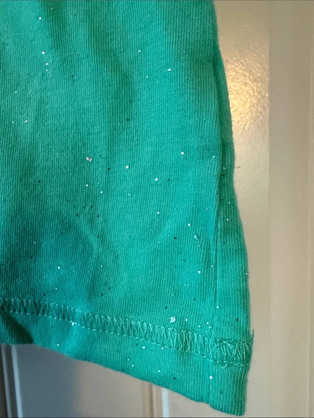 Gently worn Cat & Jack Teal Sparkle Girls' Tank Top w/ matching skort set